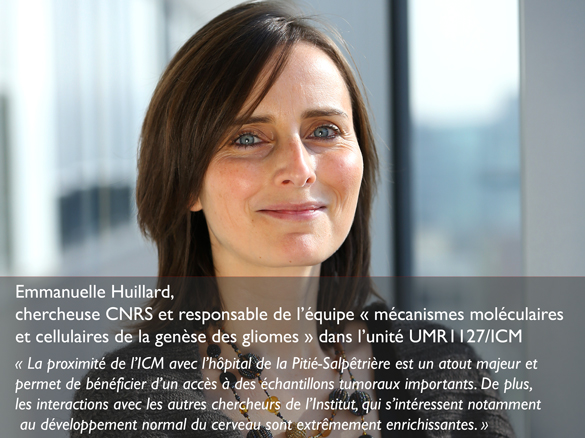 Emmauelle Huillard, chercheuse CNRS et responsable de l'équipe "mécanisme moléculaires et cellulaires de la genèse des gliomes"